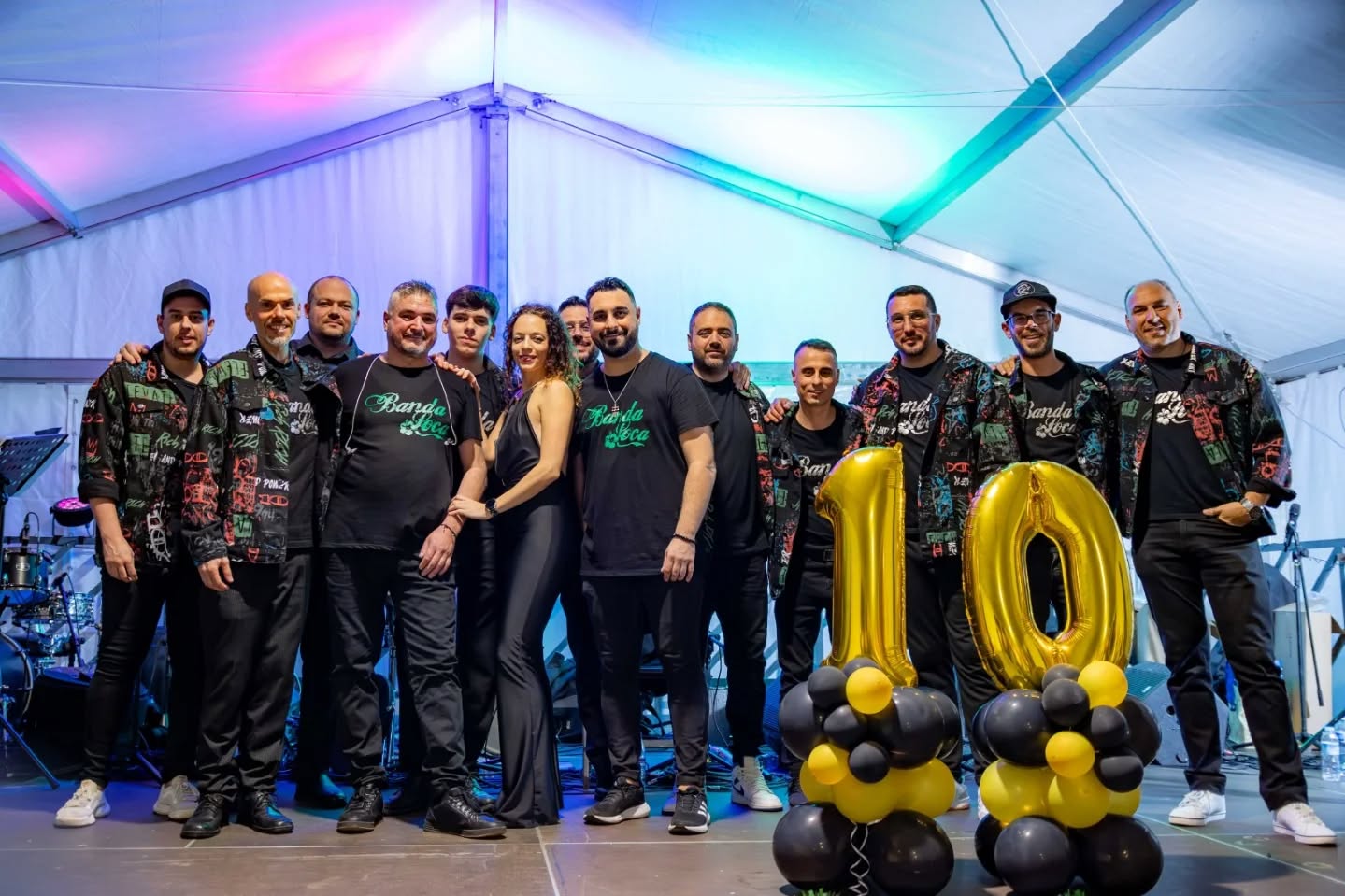 Integrantes de Orquesta Banda Loca en su décimo aniversario